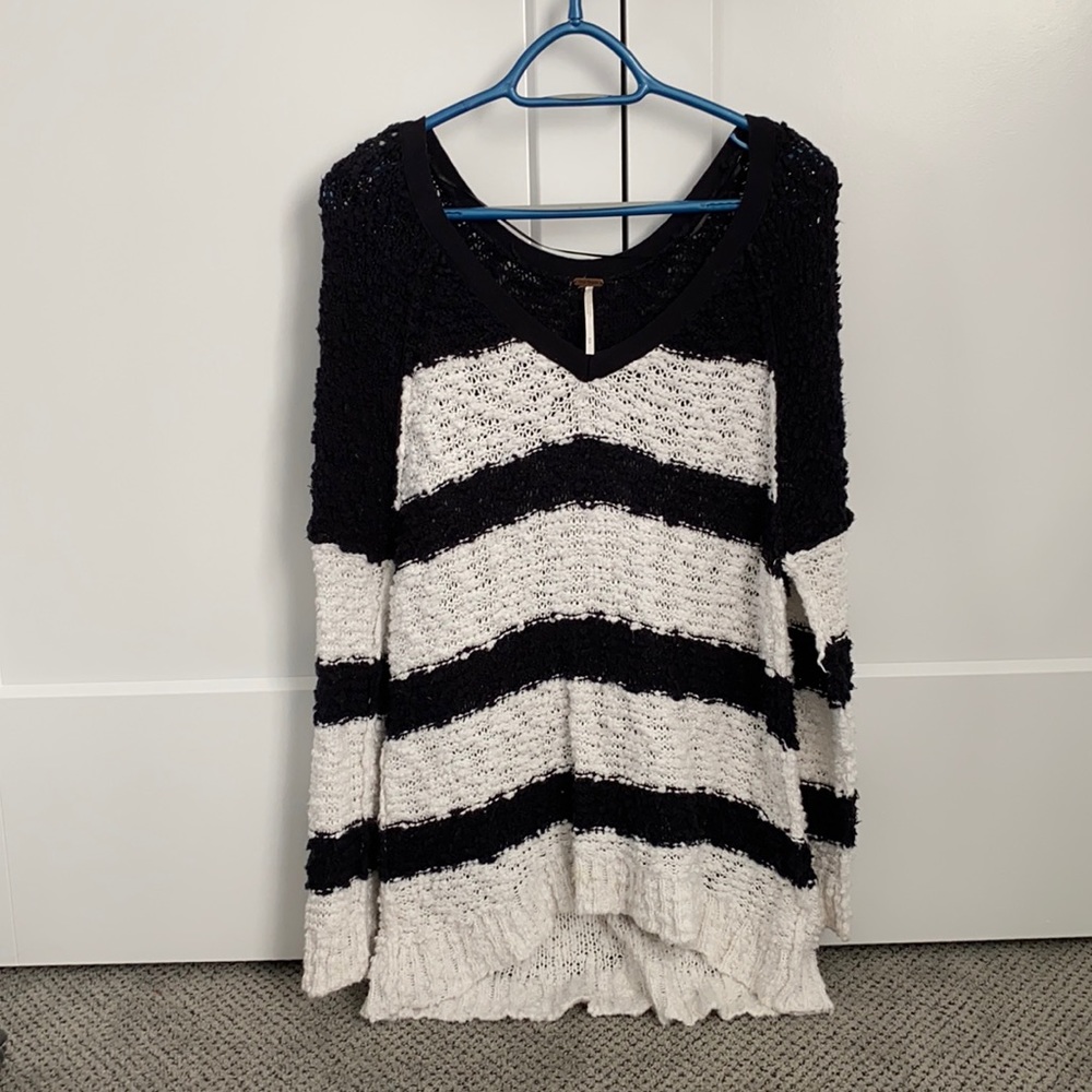 Black & white stripped free people sweater